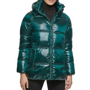 KENNETH COLE New York Box Quilted Puffer Jacket Coat Removable Hood size XL‎ NEW